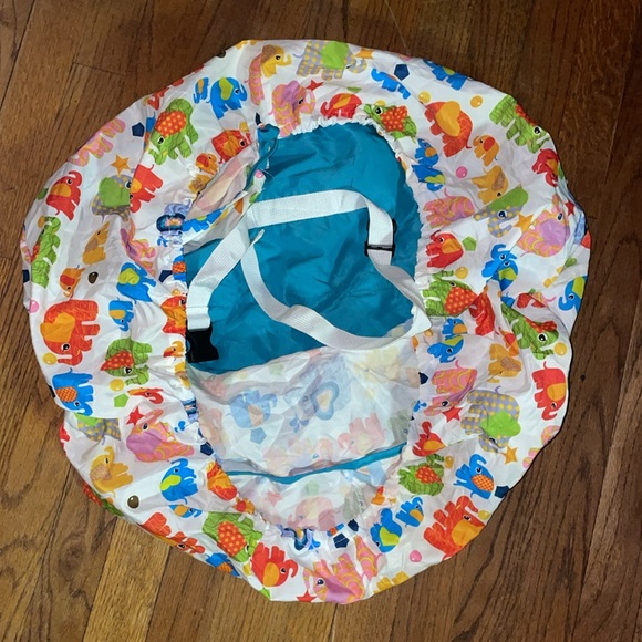 NWOT 2-IN-1 UNIVERSAL CHILD COLORFUL ELEPHANT GROCERY CART PACKABLE SEAT COVER - Picture 5 of 9